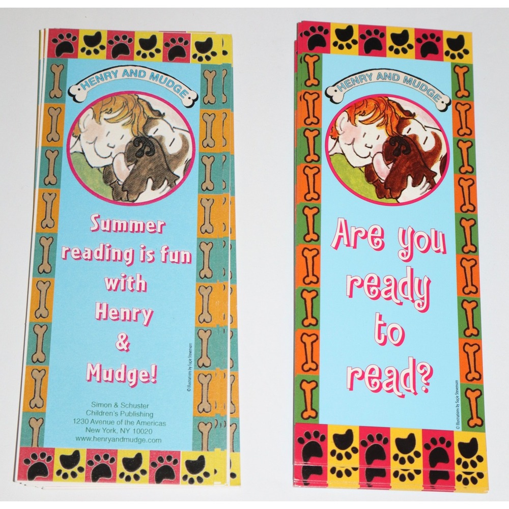 Henry and Mudge Bookmarks Simon & Schuster Ready-to-Read Checklist Lot Set